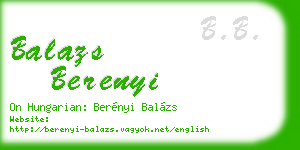 balazs berenyi business card