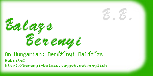 balazs berenyi business card